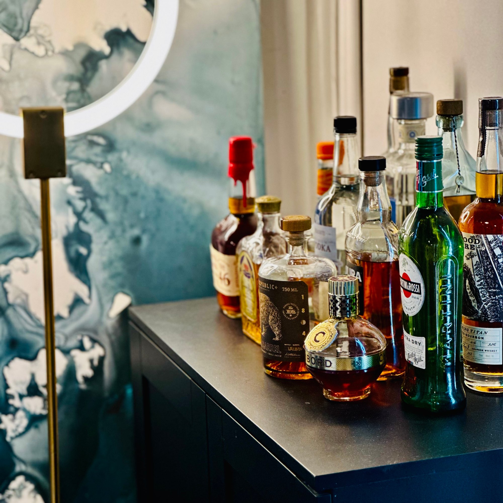 The Post Road Loft &mdash; bar area for productions and clients.