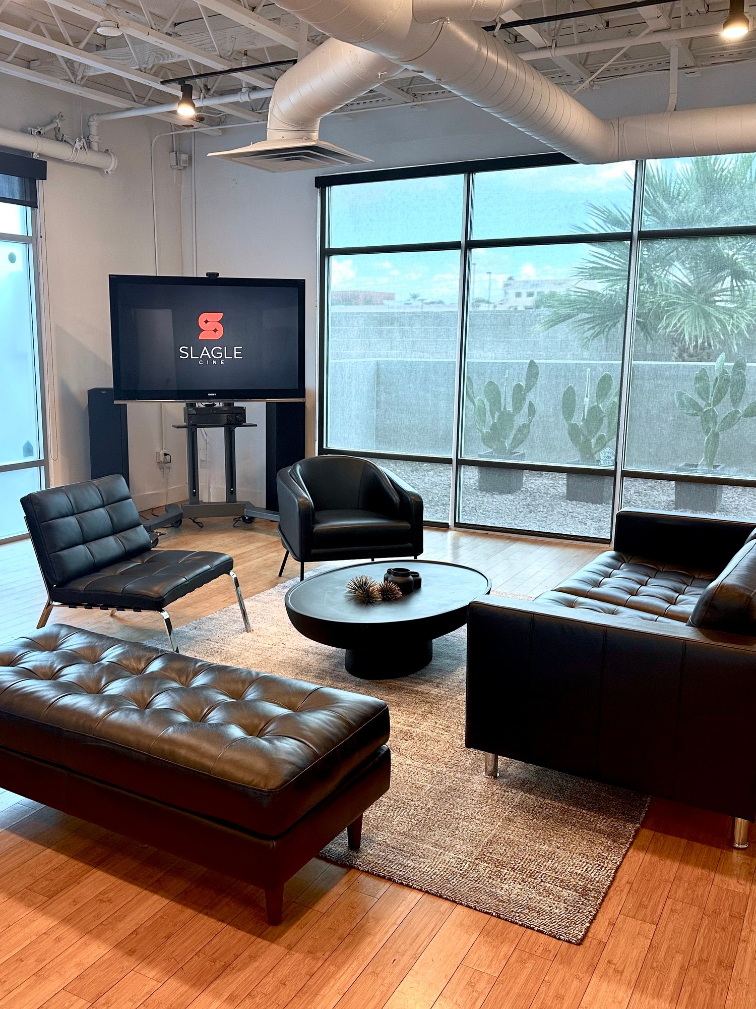 The Post Road Loft &mdash; downstairs view of the studio.